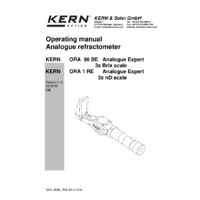 Kern ORA 90BE and ORA 1 RE Refractometer - User Manual