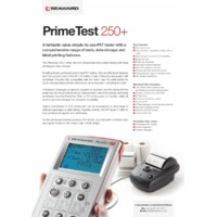 Seaward PrimeTest 250+ PAT Tester - Datasheet