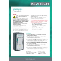 Kewtech KEWPROVE 3 Instruction Manual