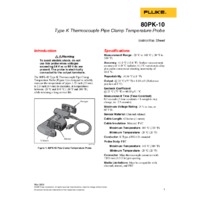 Fluke 80PK-10 Pipe Clamp Temperature Probe - Instruction Sheet