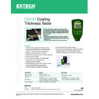 Extech CG104 Coating Thickness Tester - Datasheet
