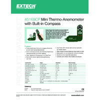 Extech 45168CP Thermo Anemometer - Datasheet