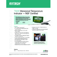 Extech TM26 Temperature Indicator - Datasheet