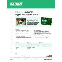 Extech MG310 Digital Insulation Tester - Datasheet