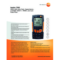 Testo 760-1 Digital Multimeter - Datasheet