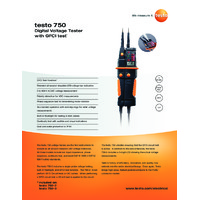 Testo 750-1 Voltage Tester - Datasheet