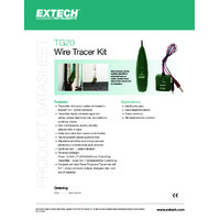 Extech TG20 Wire Tracer Kit - Datasheet