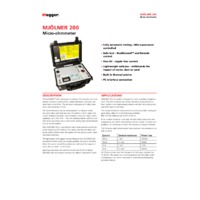 Megger MJOLNER200 Micro-Ohmmeter - Datasheet