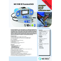 Metrel MI3100SE EuroTest Easi Multifunction Tester - Datasheet