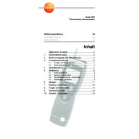 Testo 425 Thermal Anemometer - User Manual