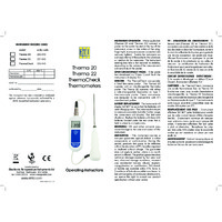 ETI Therma 22 Catering Thermometer - Instruction Manual