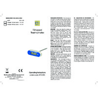 ETI 810-285 and 287 Thermometers - Instructions