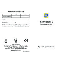 ETI ThermaPen 3 Surface, Penetration and Air Version - Operating Instructions