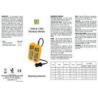 ETI 7250 Moisture Meter - Instruction Manual