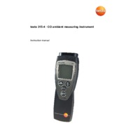Testo 315-4 Carbon Monoxide Meter - User Manual