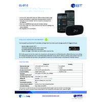 FilesThruTheAir EL-BT-2 Temperature and Humidity Monitor - Datasheet