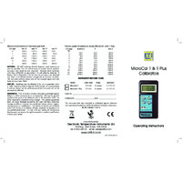 ETI MicroCal 1 Calibrator - User Manual