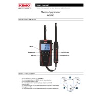KIMO HD110 Thermo-Hygrometer - User Manual