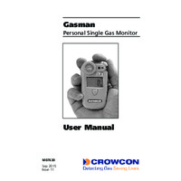 Crowcon Gasman Personal Gas Detector Non-Rechargeable - User Manual