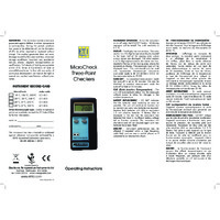 ETI MicroCheck 3 Point Temperature Calibrator - User Manual