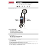 KIMO LV111 Thermo Anemometer - User Manual