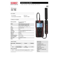 KIMO CO110 Carbon Monoxide Meter - Datasheet