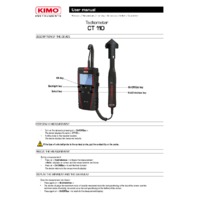 KIMO CT110 Optical and Contact Tachometer - User Manual