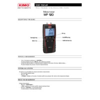 KIMO MP120 Manometer - User Manual