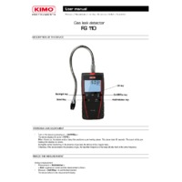 KIMO FG110 Gas Leak Detector - User Manual