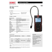 KIMO FG110 Gas Leak Detector - Datasheet