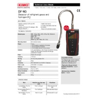 KIMO DF110 Refrigerant Detector - Datasheet