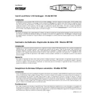 Extech 407760 Type 2 USB Sound Level Datalogger - User Manual