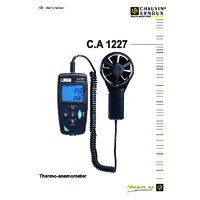 Chauvin Arnoux CA1227 Anemometer - User Manual