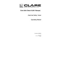 Seaward Clare SafeCheck 8 Automatic Safety Tester - User Manual