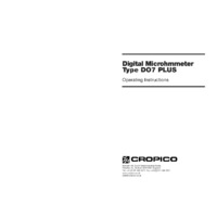 Cropico DO7 Low Resistance Ohmmeter - User Manual