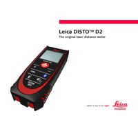 Leica Disto D2BT Laser Distance Meter - User Manual