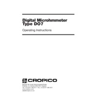 Seaward Cropico DO7 Micro Ohmmeter - User Manual