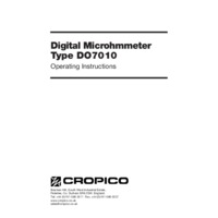 Seaward Cropico DO7010 Low Resistance Ohmmeter - User Manual