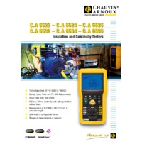 Chauvin Arnoux CA6522 Insulation Tester - Datasheet