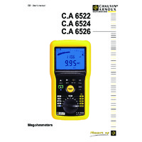 Chauvin Arnoux CA6522 Insulation Tester - User Manual