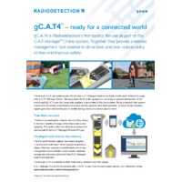 Radiodetection gCAT4 and gCAT4 Plus Cable Avoidance Tools - About CAT Manager Online