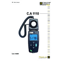 Chauvin Arnoux CA1110 Datalogging Light Meter - User Manual