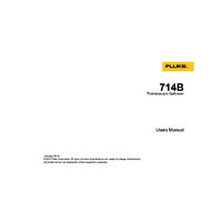 Fluke 714B Temperature Calibrator - User Manual