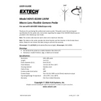 Extech HDV5-6CAM-1AFM Borescope Probe - User Manual
