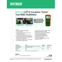 Extech MG320 Insulation Tester - Datasheet