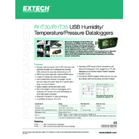Extech RHT30 Temperature and Humidity Logger - Datasheet