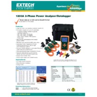 Extech 382100 Power Analyser - Datasheet