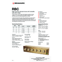 Seaward Cropico RBC5 Decade Box - Datasheet