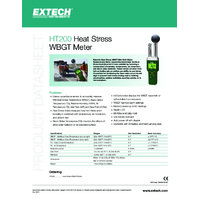 Extech HT200 Heat Stress Wet Bulb Globe Temperature Meter - Datasheet