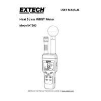 Extech HT200 Heat Stress Wet Bulb Globe Temperature Meter - User Manual